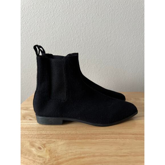 ✨SOLD✨Vivaia Women’s Rachel Black Square Toe Slip On Wool Ankle Boots US 9 - Picture 12 of 16
